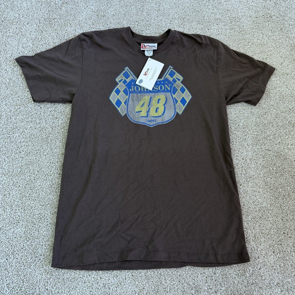 Chase Authentics T-Shirt Jimmie Johnson Lowe's #48 Mens M Black Cotton